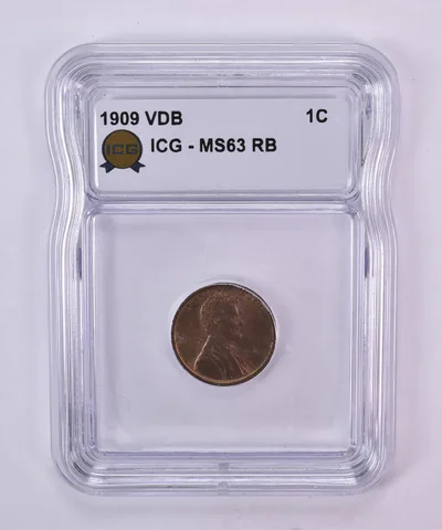 1909 Lincoln Wheat Cent VDB MS63 RB ICG