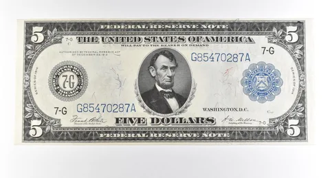 1914 $5 Chicago IL FRN Large Note Blue Seal *2740