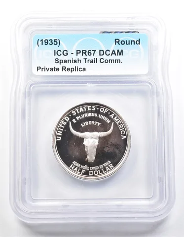 1935 Spanish Trail Half Dollar PR67 ICG Museum Gallery Strike *1262