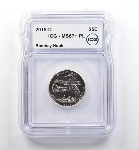 2015-D Washington Quarter ATB Bombay Hook MS67+ PL ICG *7467