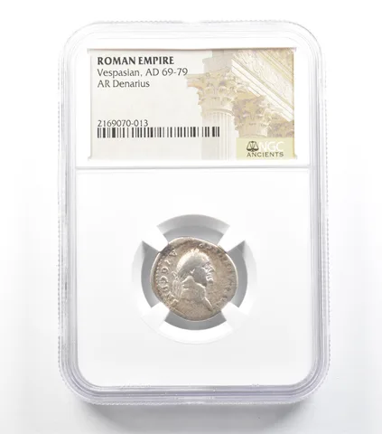 AD 69-79 Roman Empire Vespasian AR Denarius NGC *5927