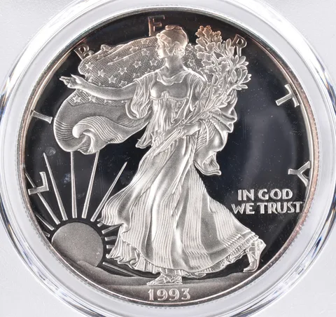 1993-P American Silver Eagle PR68 DCAM PCGS Beautiful Tone *1541