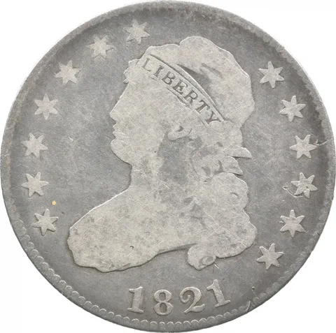 1821 Capped Bust Quarter a2385