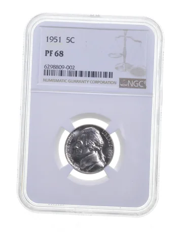 PF68 1951 Jefferson Nickel - Graded NGC a6074