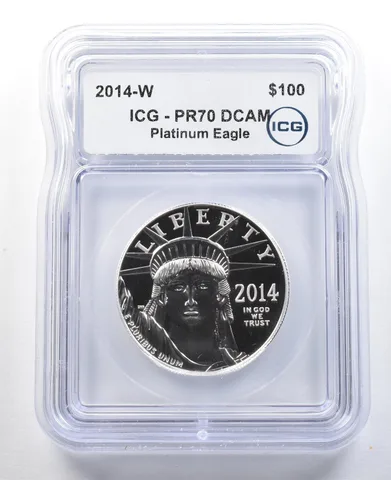 2014-W $100 American Platinum Eagle 1 Oz Platinum PR70 DCAM ICG