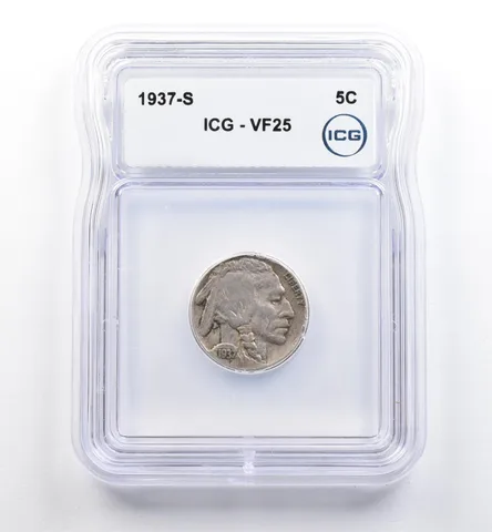 1937-S Indian Head Buffalo Nickel VF25 ICG *9963
