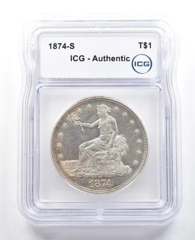 1874-S Seated Liberty Trade Dollar Authentic ICG *4894