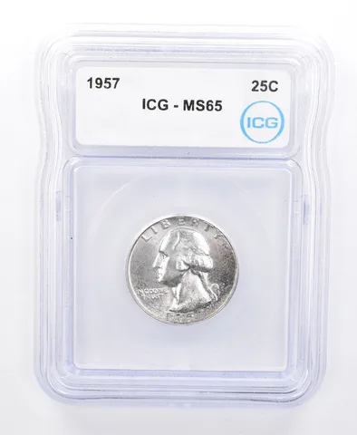 1957 Washington Quarter MS65 ICG Tone *8735