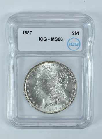 1887 Morgan Silver Dollar MS66 ICG