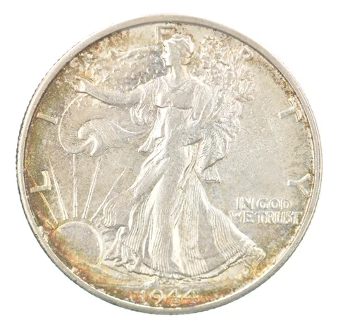 1944-S Walking Liberty Half Dollar Peripheral Tone a5250