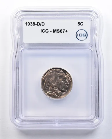 1938-D/D Indian Head Buffalo Nickel MS67+ ICG *1638