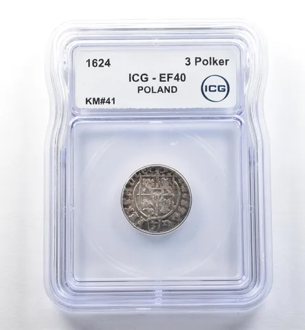 1624 Poland 3 Polker KM#41 EF40 ICG *2576