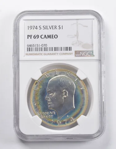 PF69 CAM 1974-S Eisenhower Silver Dollar NGC *5185