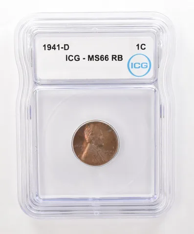 1941-D Lincoln Wheat Cent MS66 RB ICG Beautiful Tone *6657