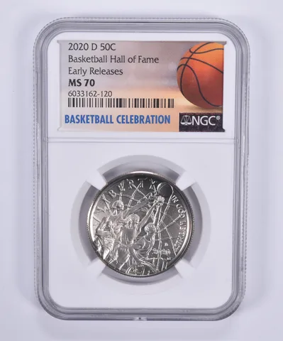 2020-D Basketball Hall Of Fame Commemorative Half Dollar ER MS70 NGC