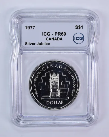 1977 Canada 1 Dollar Silver Jubilee PR69 ICG