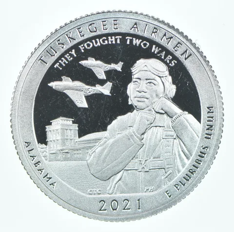 2021-S Washington Quarter ATB .999 Silver Proof Tuskegee Airman