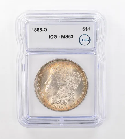 1885-O Morgan Silver Dollar MS63 ICG Beautiful Tone *0993