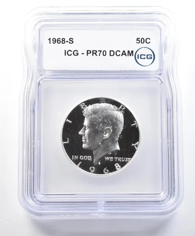 1968-S Kennedy Half Dollar PR70 DCAM ICG