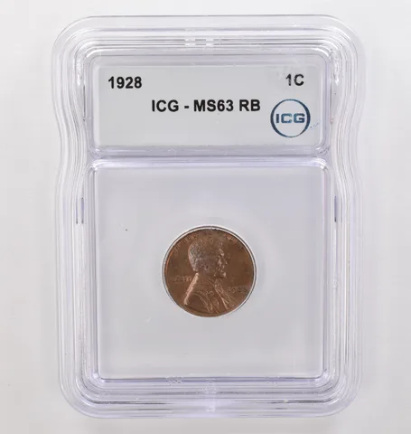 1928 Lincoln Wheat Cent MS63 RB ICG Beautiful Tone *4189