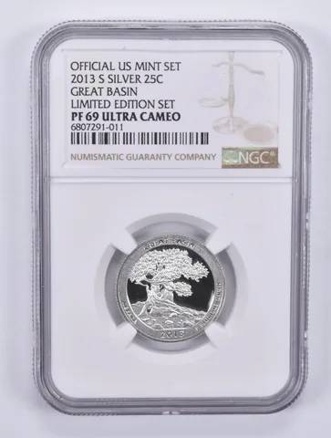 2013-S Quarter Silver Great Basin Limited Edition Set PF69 UCAM NGC