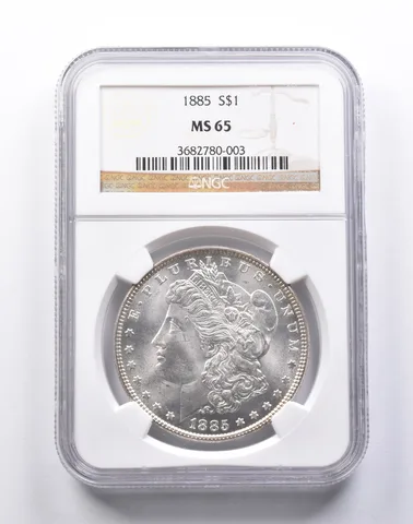 MS65 1885 Morgan Silver Dollar NGC a1393