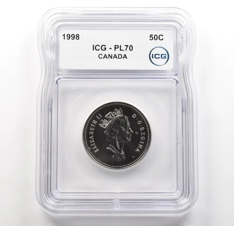 1998 Canada 50 Cents PL70 ICG *6213