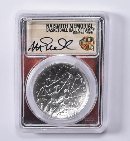 2020-P MAGIC JOHNSON SIGNED Basketball HOF Commemorative Dollar MS70 PCGS
