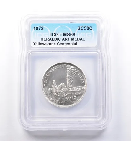 1972 So Called Half Dollar Yellowstone Centennial MS68 ICG *8453