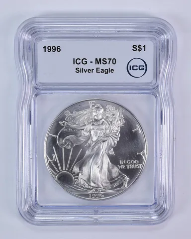 1996 American Silver Eagle MS70 ICG