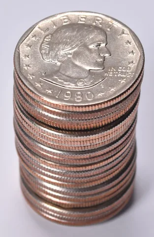 (20) BU 1980-S Susan B Anthony Dollar Roll of 20