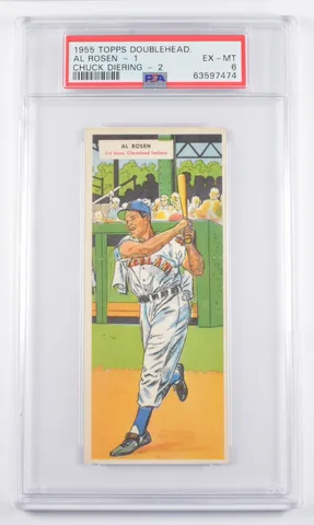 6 EX MT 1 Al Rosen 2 Chuck Diering Balt. Orioles 1955 Topps Doublehead PSA a5153