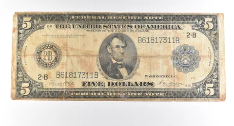 1914 $5 New York NY FRN Large Note Blue Seal *2731