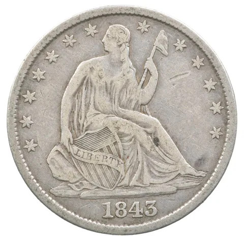 1843 Seated Liberty Half Dollar *1862