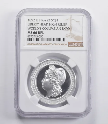 MS66 DPL 1892 IL Liberty Head So Called Dollar HR Columbian Expo HK222 NGC a2769