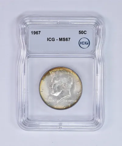 1967 Kennedy Half Dollar MS67 ICG Peripheral Tone *7986