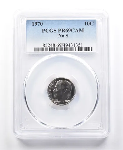 1970 Roosevelt Dime No S PR69 CAM PCGS *2052