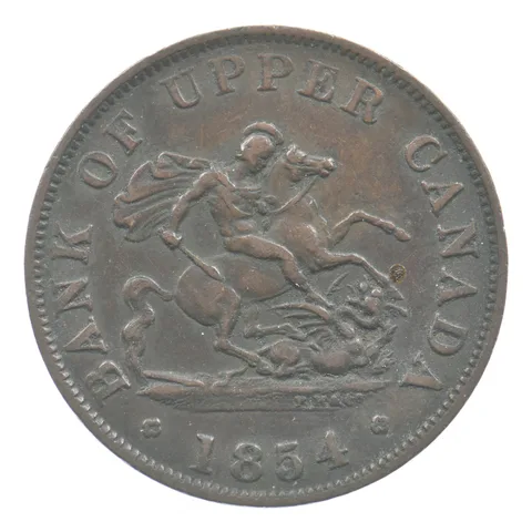 1854 Canada Half Penny Bank Token *7012