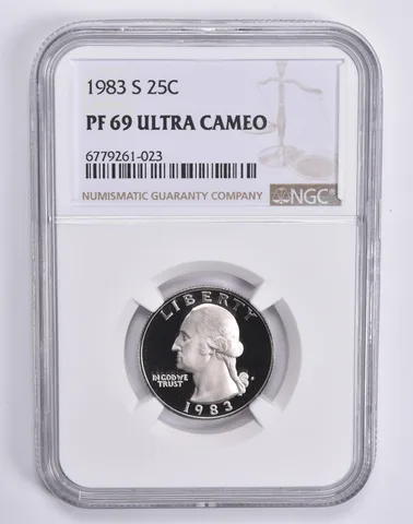 1983-S Washington Quarter PF69 UCam NGC Brown Lbl