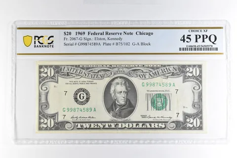 1969 $20 Chicago IL FRN Fr#2067-G Choice XF 45 PPQ PCGS *4992
