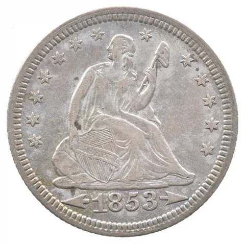 1853 Seated Liberty Quarter Arrows *6733