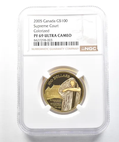 2005 Canada 100 Dollars Gold Supreme Court Colorized PF69 UCAM NGC *2489