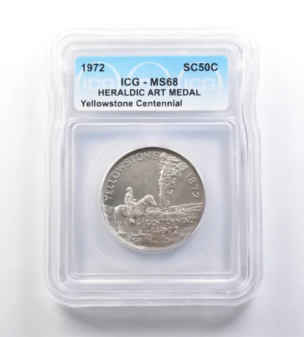 1972 So-Called Half Dollar Yellowstone Centennial MS68 ICG *7184