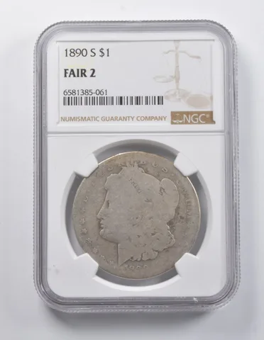 FAIR 2 1890-S Morgan Silver Dollar NGC a6906