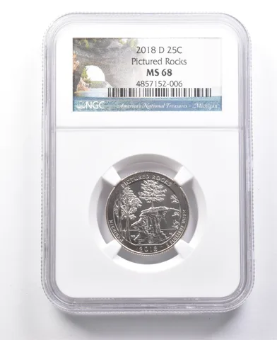2018-D Washington Quarter Pictured Rocks MS68 NGC a7693