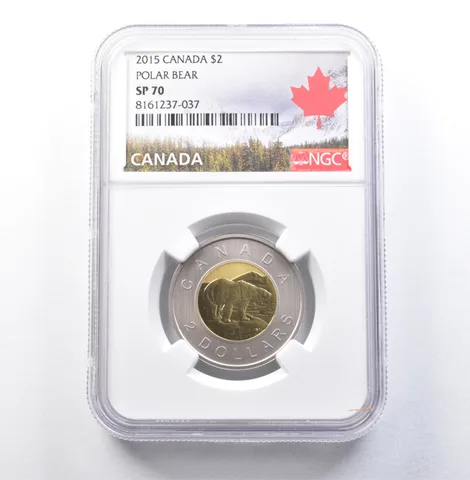 2015 Canada 2 Dollars Polar Bear SP70 NGC *5931