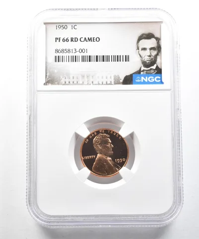 1950 Lincoln Wheat Cent PF66 RD CAMEO NGC *2510