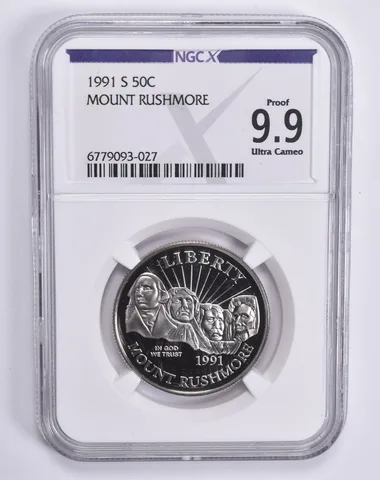 1991-S Mount Rushmore Commemorative Half Dollar Proof 9.9 UCAM NGC X NGCX