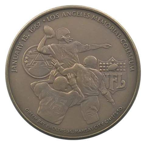 Super Bowl I Green Bay Packers Kansas City Chiefs Bronze NFL *6189
