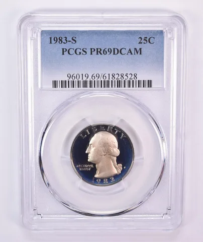 1983-S Washington Quarter PR69 DCAM PCGS Blue Label